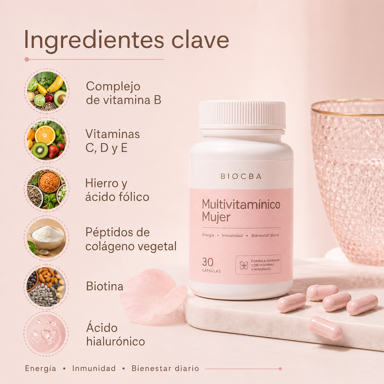 Multivitaminico Mujer de BIOCBA - 3 CUOTAS Y ENVIOS GRATIS