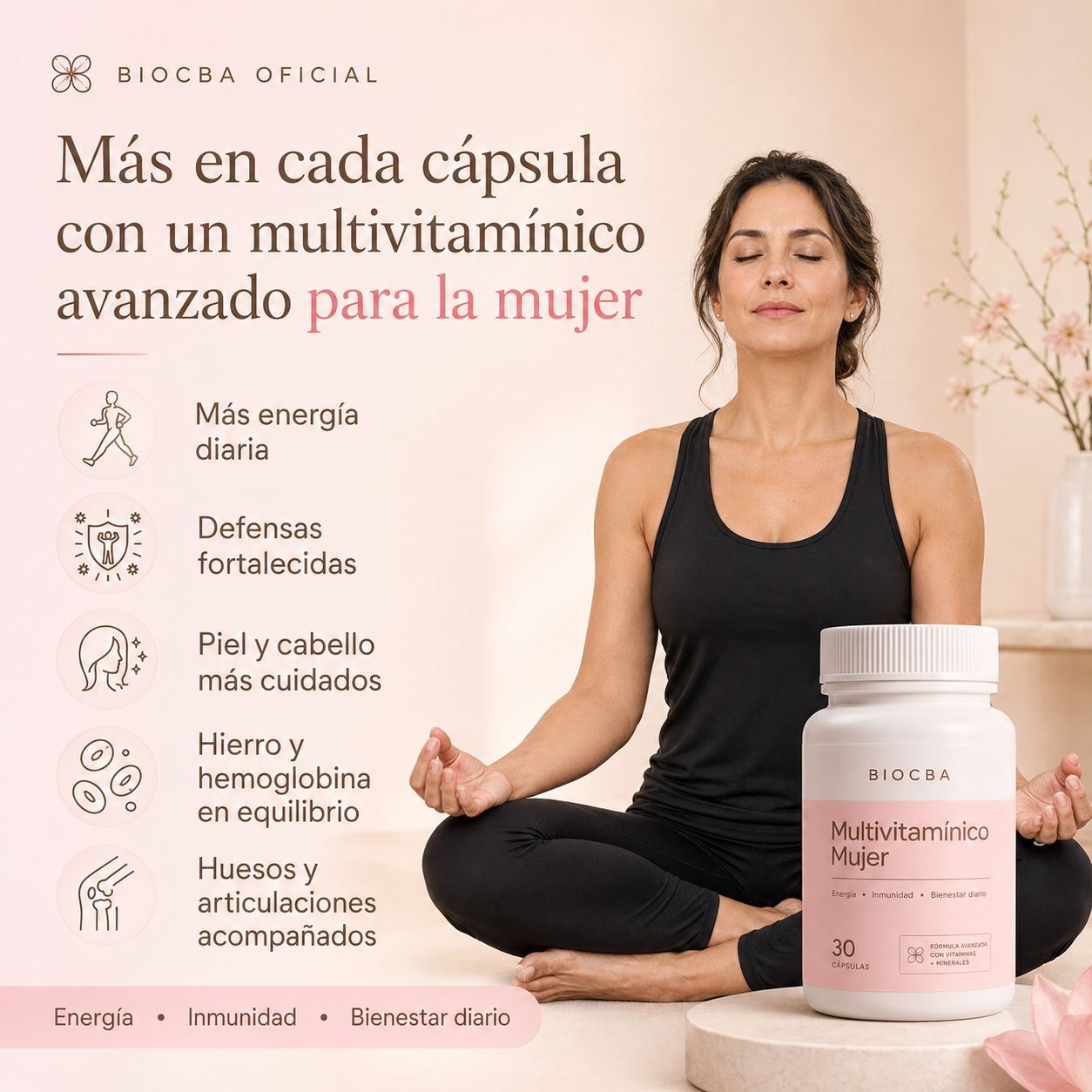 Multivitaminico Mujer de BIOCBA - 3 CUOTAS Y ENVIOS GRATIS